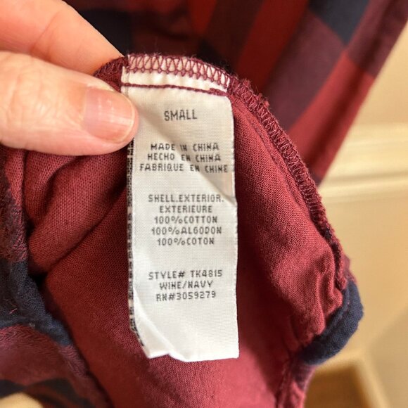 Altar'd State Navy Wine Buffalo Plaid Sleeveless A-Line Dress Womens Size Small - Picture 7 of 7